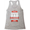 proud dad son Racerback Tank