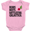 bears beets battlestar galactica Baby Bodysuit