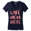wife boss mom Women's V-Neck T-Shirt