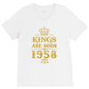 kings are born in 1958 V-Neck Tee
