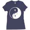 dripping ying yang Ladies Fitted T-Shirt