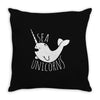sea unicorns Throw Pillow