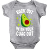 rock out with your guac out Baby Bodysuit