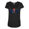 map marker death Maternity Scoop Neck T-shirt