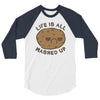 life is all mashed up 3/4 Sleeve Shirt