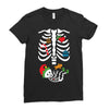 Christmas Skeleton mom and baby maternity Ladies Fitted T-Shirt