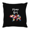 mama bear floral Throw Pillow