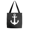 anchor black sailor vintage style navy nautical Tote Bags