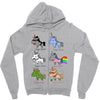 unicorn funny Zipper Hoodie