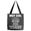 Super May Girl Tote Bags