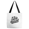 who cares Tote Bags