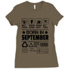 Born In September Ladies Fitted T-Shirt
