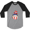 4th of July Peeking Baby Inside Egg 3/4 Sleeve Shirt