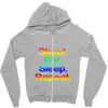 shoot eat sleep repeat gun Zipper Hoodie