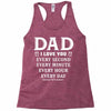 I Love You Dad Racerback Tank