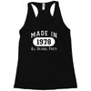 40th birthday gifts made 1978 all original parts Racerback Tank