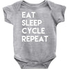eat sleep cycle repeat Baby Onesie