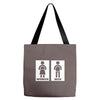 restroom sign sticker vinyl decal Tote Bags