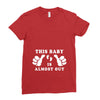 This Baby is Almost Out Ladies Fitted T-Shirt