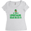 leprechauns made me do it Women's Triblend Scoop T-shirt