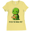 ninja diet (green) Ladies Fitted T-Shirt