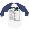 October Girl Facts Libra 3/4 Sleeve Shirt
