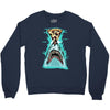 pizza shark graphic Crewneck Sweatshirt