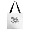 reel girls fish Tote Bags
