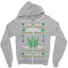 smoke weed ugly sweater Zipper Hoodie