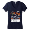 Halloween Kings Are Born In December Women's V-Neck T-Shirt