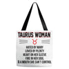 Taurus Woman Tote Bags