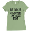 computer fear Ladies Fitted T-Shirt