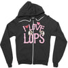 i love lops lots Zipper Hoodie
