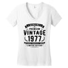 Genuine Premium Vintage 1977 Classic Perfectly Aged Limited Edition Women's V-Neck T-Shirt