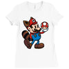 vintage plumber Ladies Fitted T-Shirt