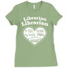 librarian if you my hands are full you should see my heart Ladies Fitted T-Shirt
