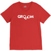 groom handcuffs funny V-Neck Tee