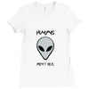 humans aren't real Ladies Fitted T-Shirt