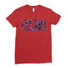 santa colorful glitter Ladies Fitted T-Shirt