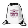 world's most awesome mom Drawstring Bags
