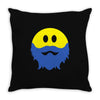 bearded smiley face Throw Pillow