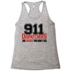 911 dispatcher heroes black logo Racerback Tank