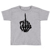 middle finger skeleton bone skull grafitti art Toddler T-shirt