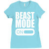 beast mode on Ladies Fitted T-Shirt