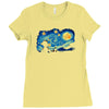 super starry night Ladies Fitted T-Shirt