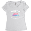Save The Chubby Unicorns Women's Triblend Scoop T-shirt