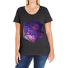 d20 galaxy Ladies Curvy T-Shirt