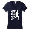 new year, new me running fitness Women's V-Neck T-Shirt
