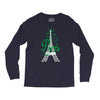 paris script eiffel tower french france Long Sleeve Shirts