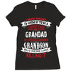Super Cool Grandad Of A Freaking Awesome Grandson Ladies Fitted T-Shirt